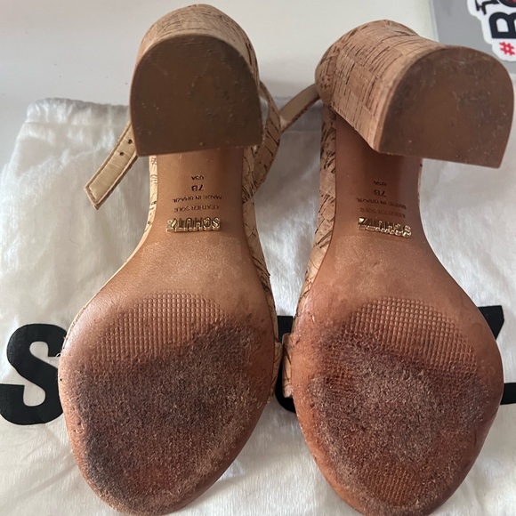 Schutz Cork Heels-sz 7 - Picture 2 of 10